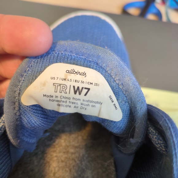 Allbirds Women's Tree Runner Blue Size 7 Lightweight Breathable - Picture 7 of 8